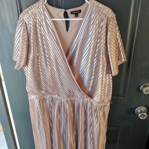Lane Bryant Size 24 gold shimmer dress